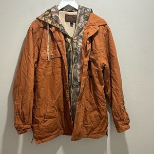 LEGENDARY WHITE TAILS Men’s Heavyweight Double Layer Jacket Hoodie Shacket Sz L